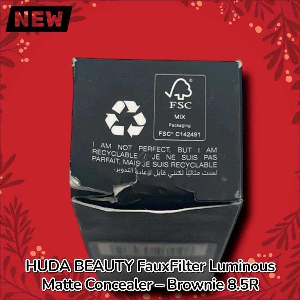 New HUDA BEAUTY FauxFilter Luminous Matte Liquid Concealer – Brownie 8.5R – Full